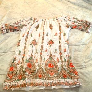 Off the shoulder dress!